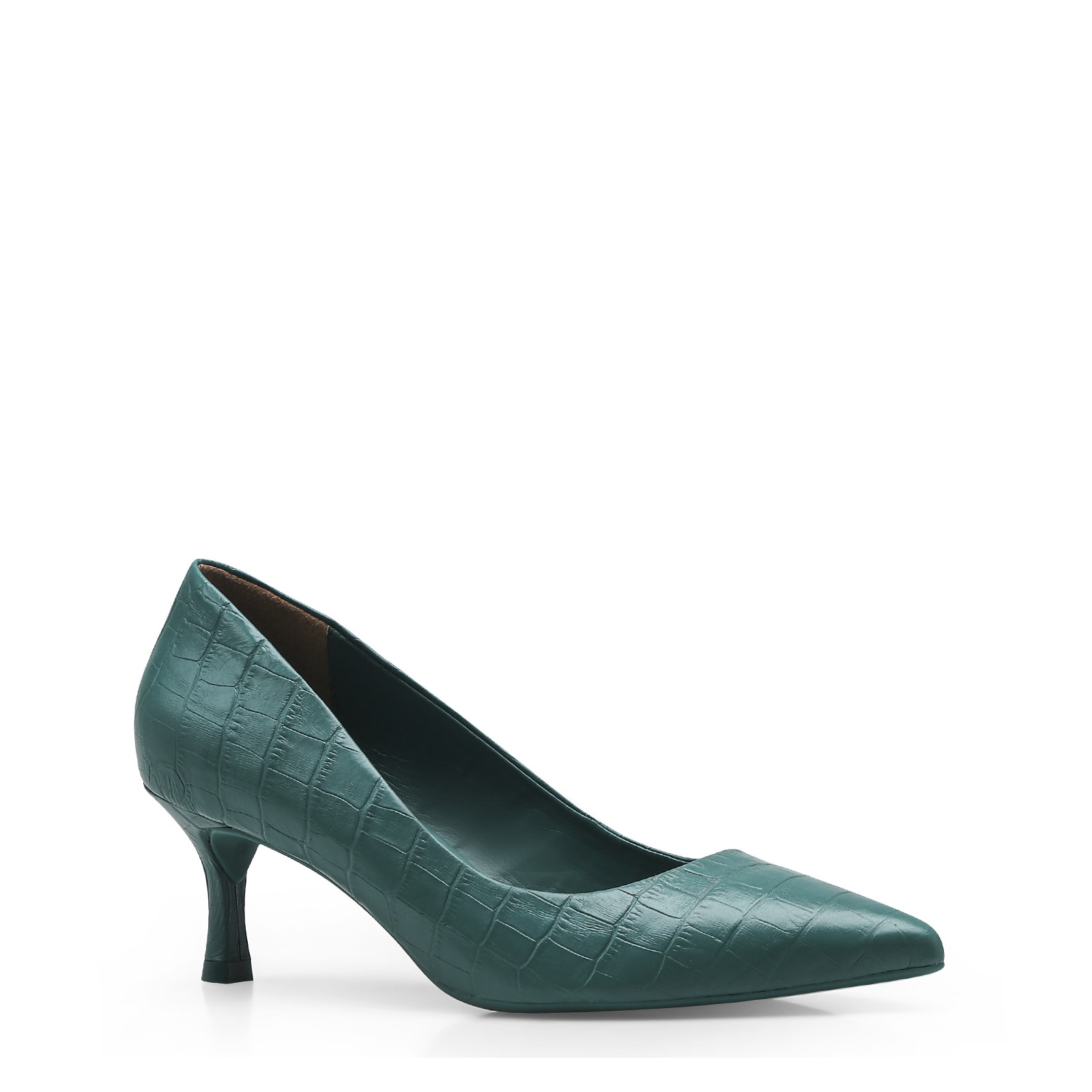 Scarpin Croco Verde
