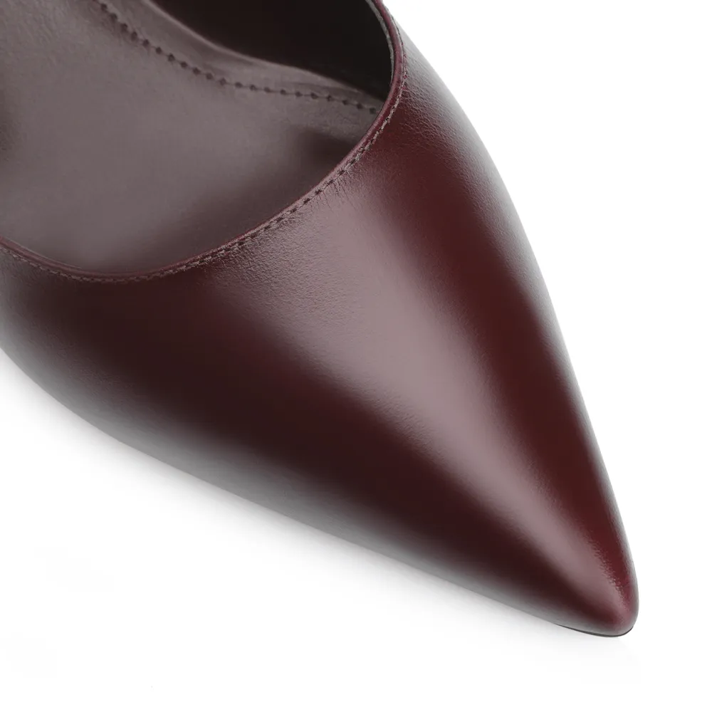 Scarpin Esfera Couro Vinho Escuro - imagem 6