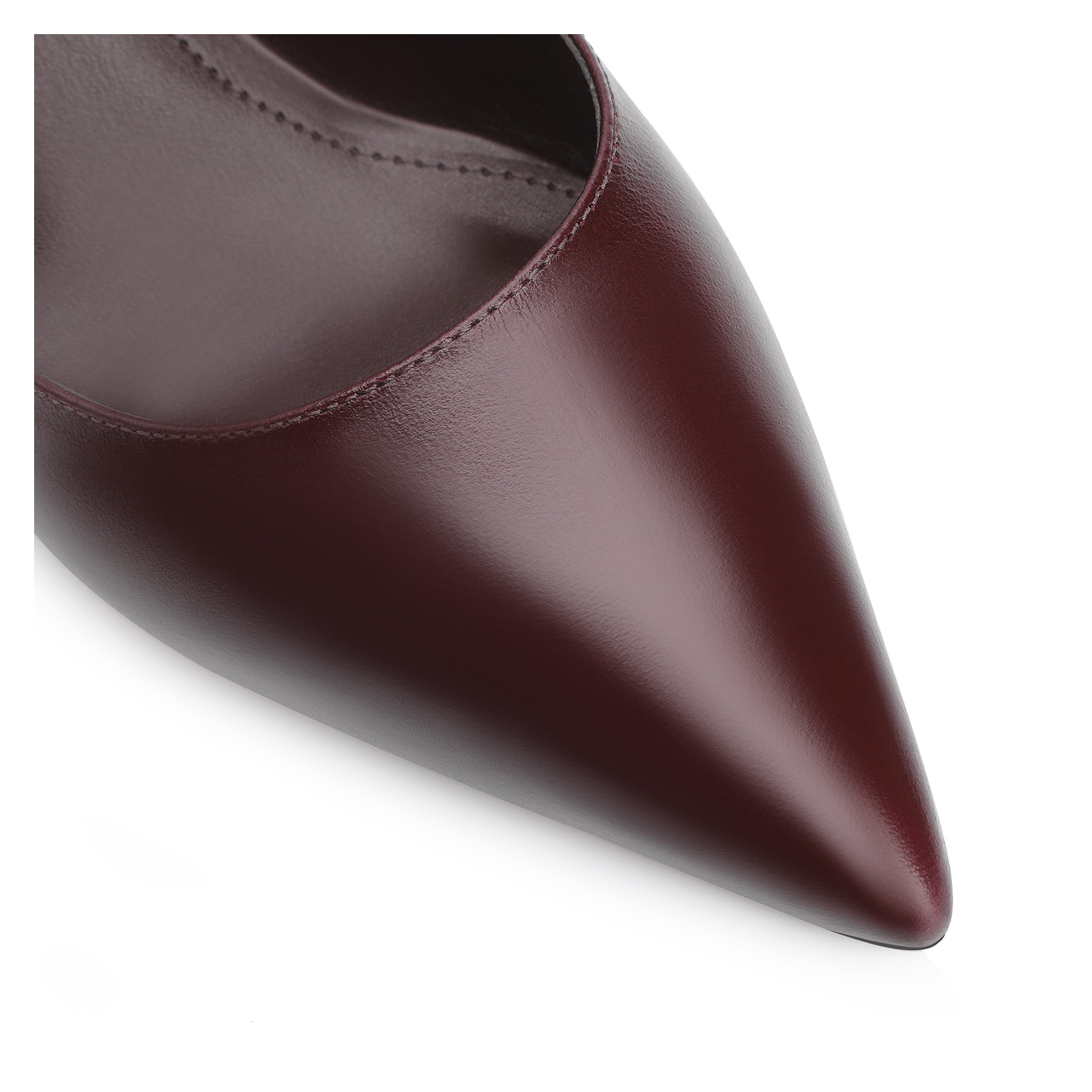 Scarpin Esfera Couro Vinho Escuro