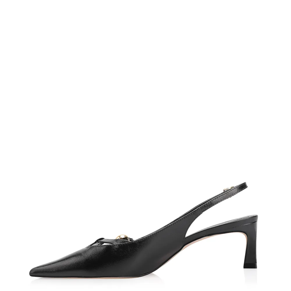 Scarpin Esferas Couro Preto - imagem 4