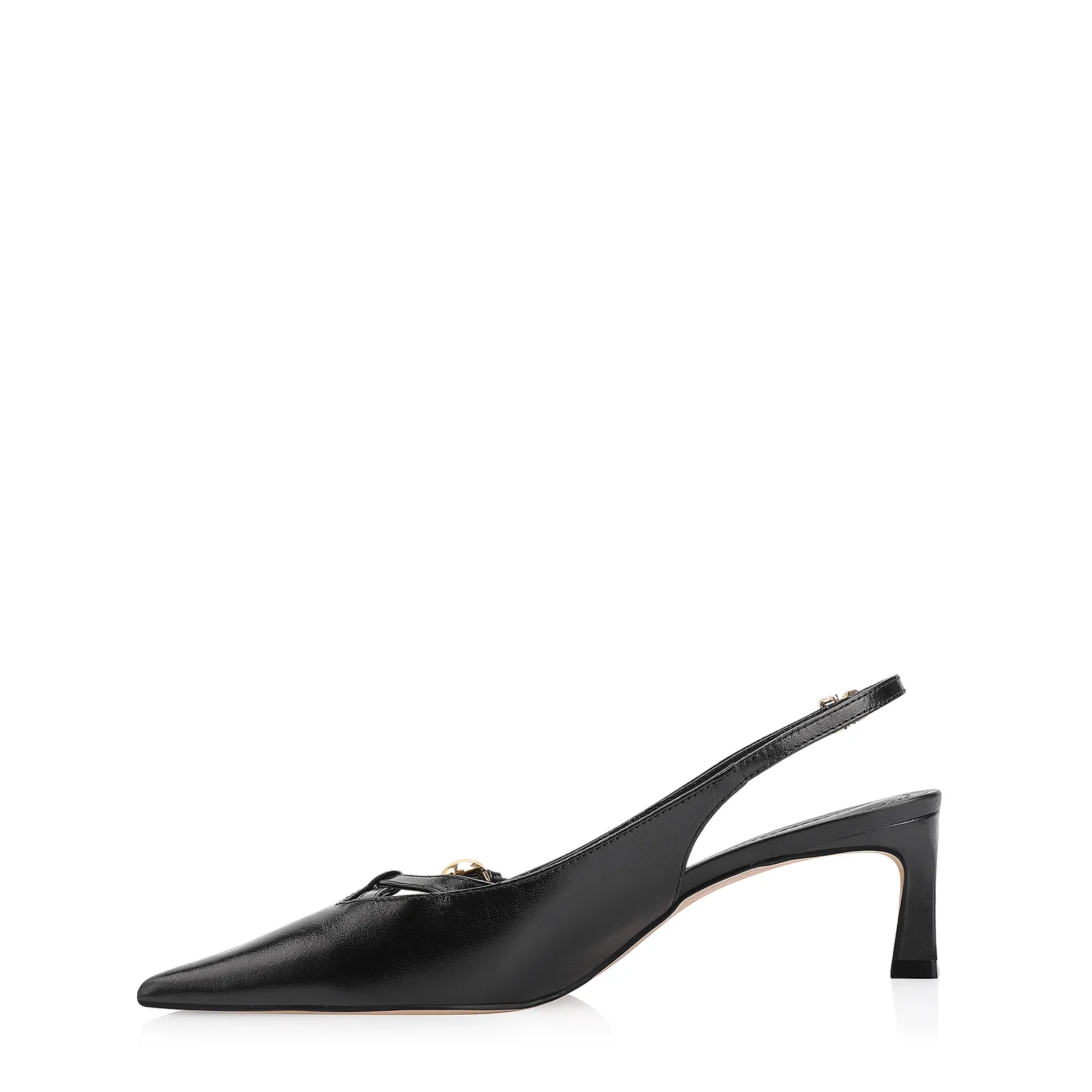 Scarpin Esferas Couro Preto
