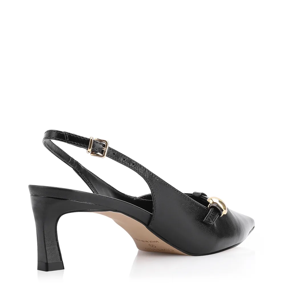Scarpin Esferas Couro Preto - imagem 3