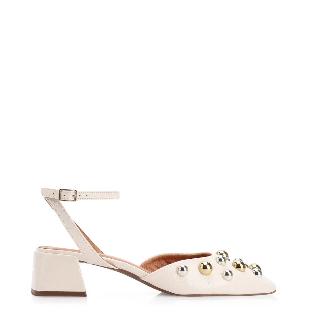 Scarpin Esferas Verniz Off White - imagem 3
