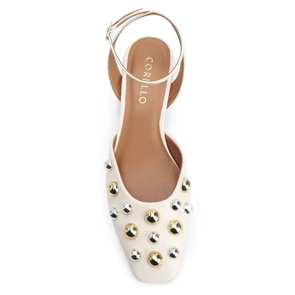 Scarpin Esferas Verniz Off White - imagem 6