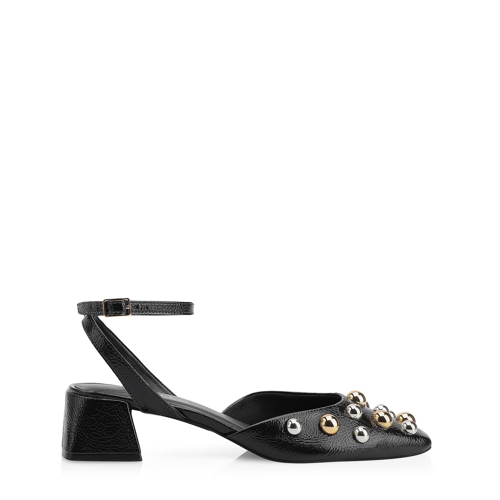 Scarpin Esferas Verniz Preto