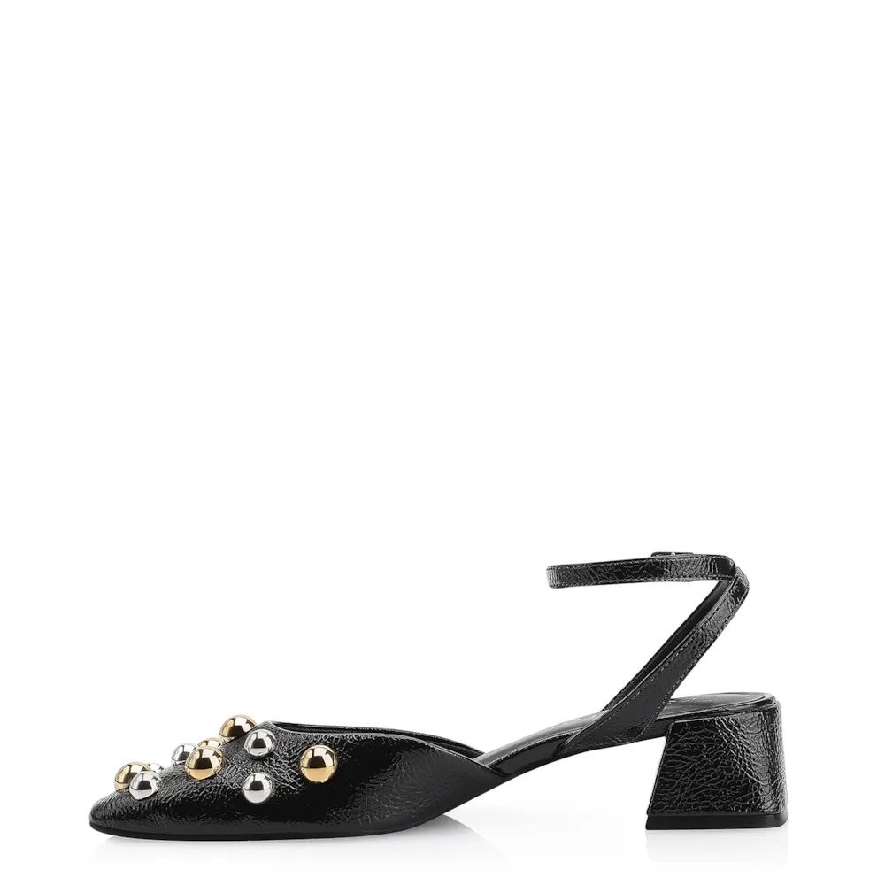 Scarpin Esferas Verniz Preto - imagem 5