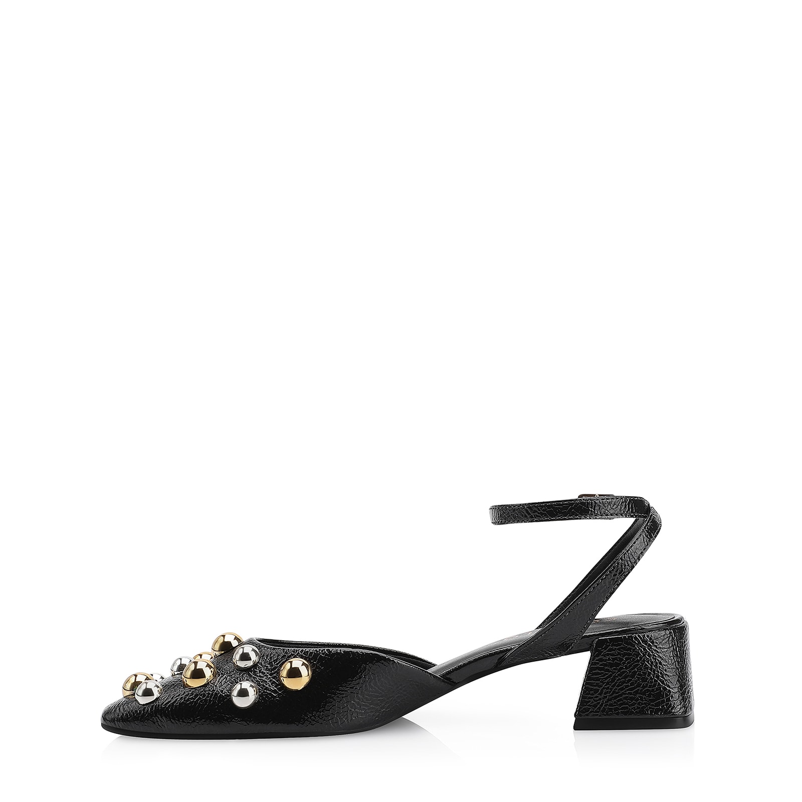 Scarpin Esferas Verniz Preto