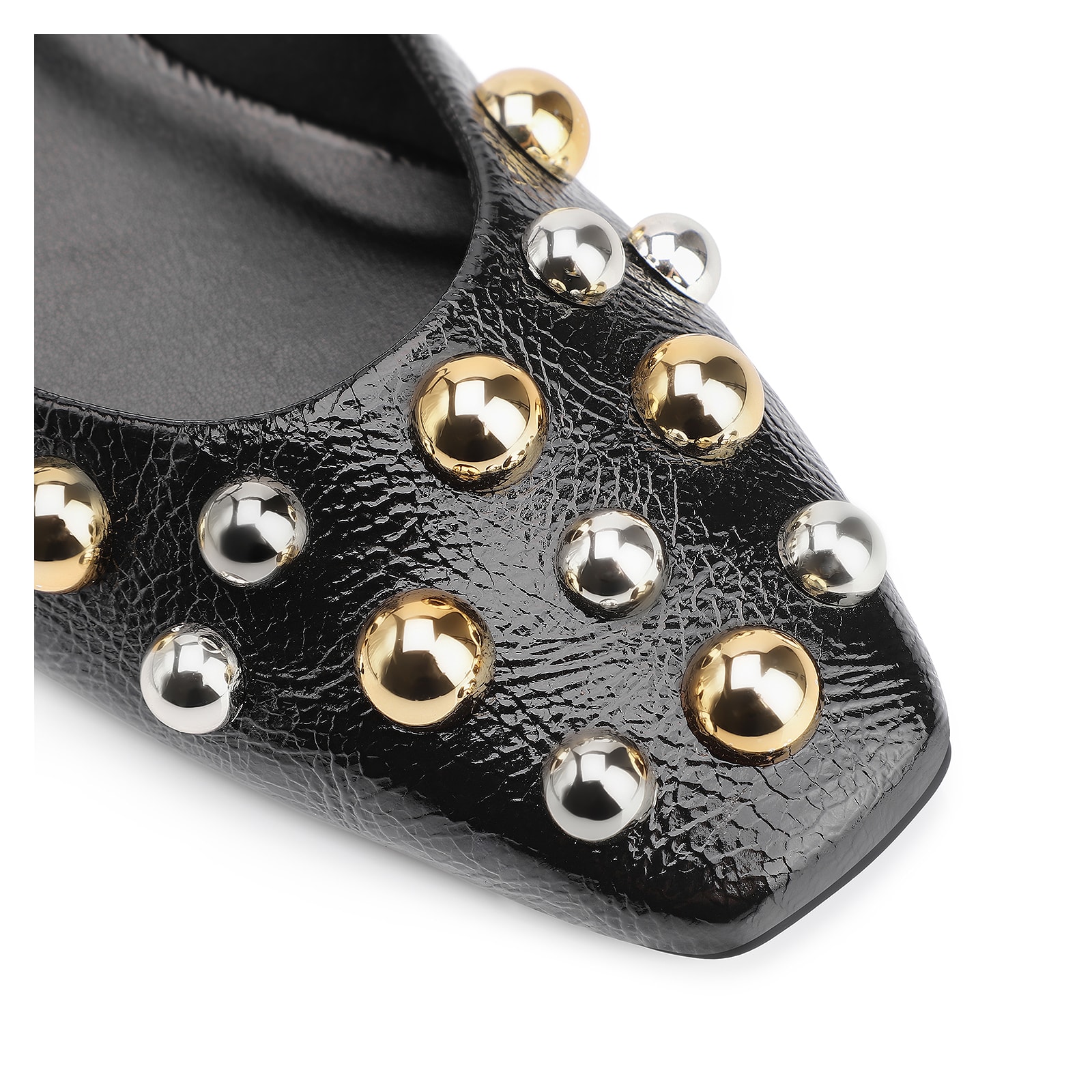Scarpin Esferas Verniz Preto