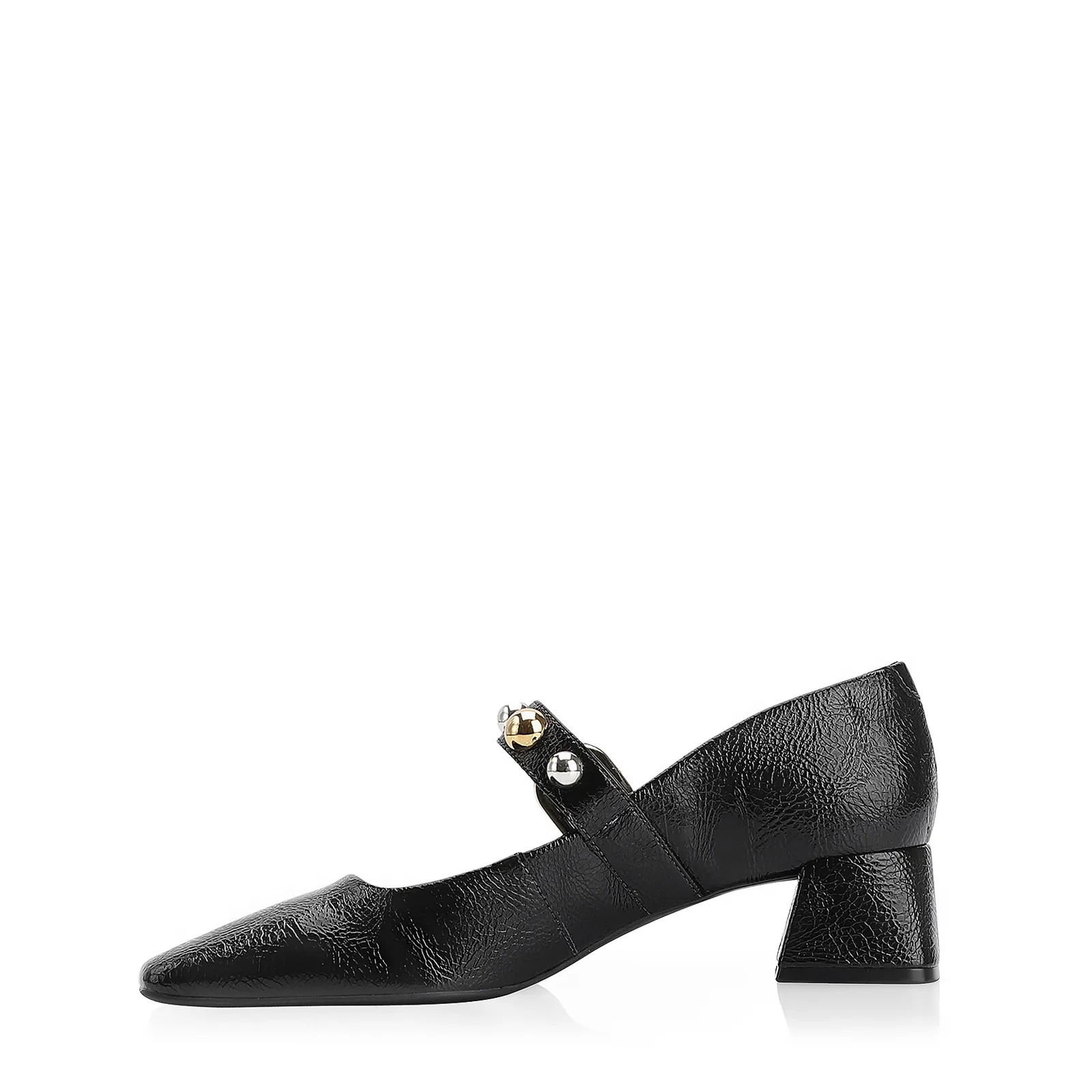 Scarpin Esferas Verniz Preto