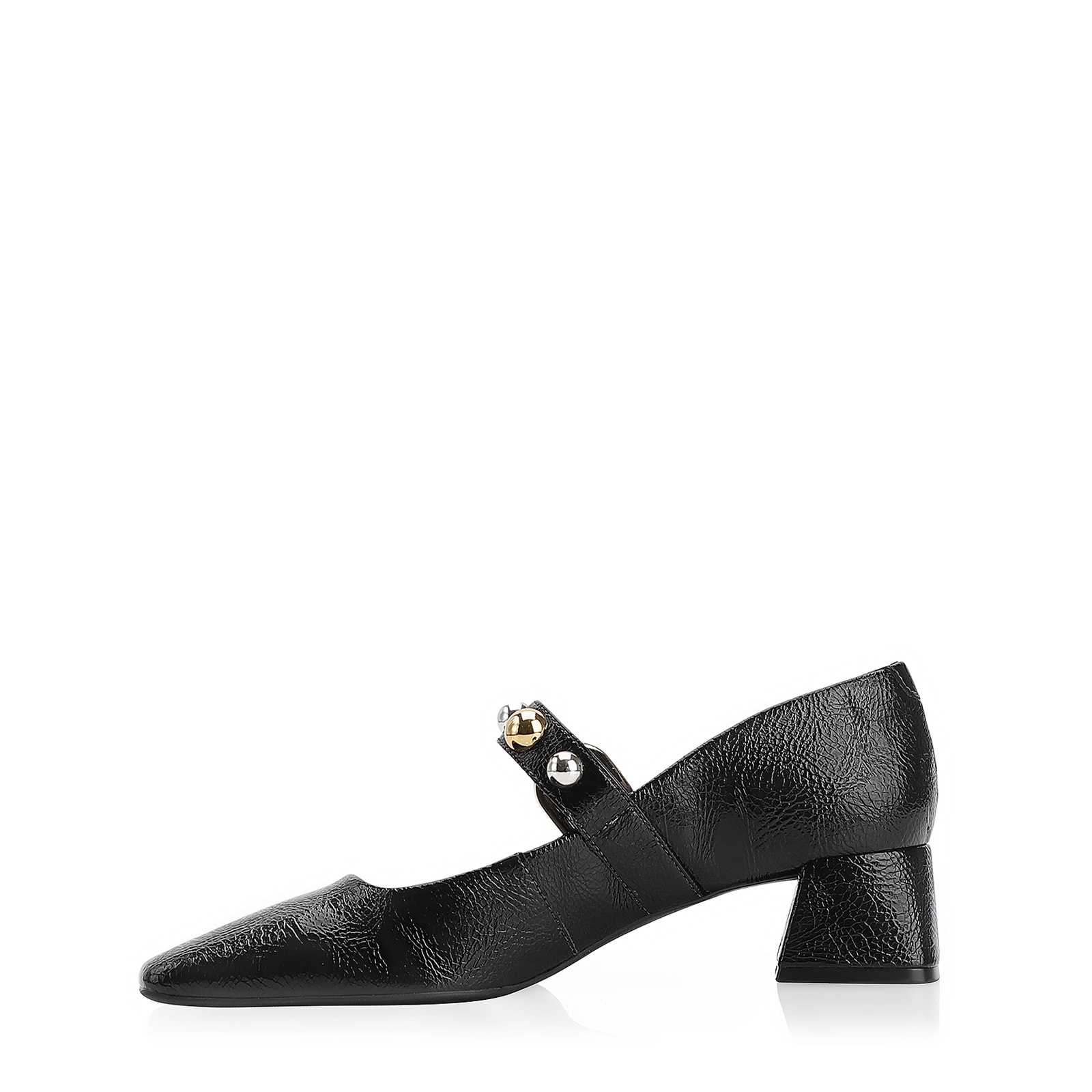 Scarpin Esferas Verniz Preto