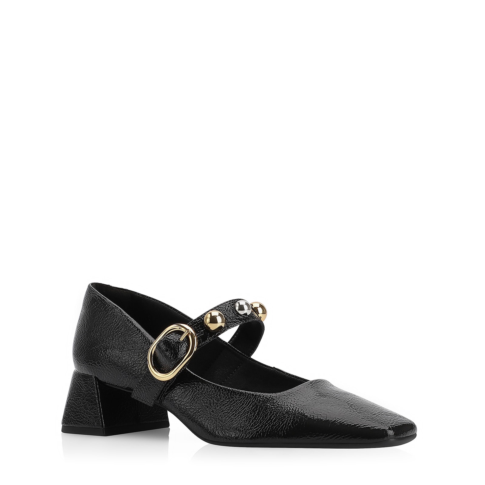 Scarpin Esferas Verniz Preto