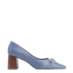 Scarpin Fivela Couro Azul - imagem 2