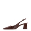 Scarpin Fivela Couro Croco Marrom - imagem 4