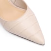 Scarpin Fivela Couro Croco Off White - imagem 6