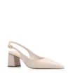 Scarpin Fivela Couro Croco Off White - imagem 1