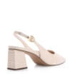 Scarpin Fivela Couro Croco Off White - imagem 3