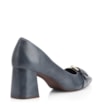 Scarpin Fivela Couro Estonado Azul - imagem 3
