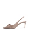 Scarpin Fivela Couro Estonado Bege - imagem 4