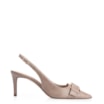 Scarpin Fivela Couro Estonado Bege - imagem 2