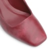 Scarpin Fivela Couro Estonado Vermelho - imagem 6