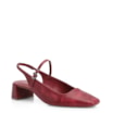 Scarpin Fivela Couro Estonado Vermelho - imagem 1