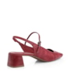 Scarpin Fivela Couro Estonado Vermelho - imagem 3