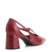 Scarpin Fivela Couro Estonado Vermelho - imagem 4