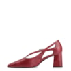 Scarpin Fivela Couro Estonado Vermelho - imagem 5