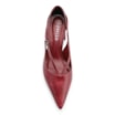 Scarpin Fivela Couro Estonado Vermelho - imagem 6