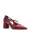 Scarpin Fivela Couro Estonado Vermelho - imagem 1