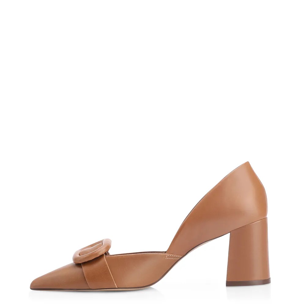 Scarpin Fivela Couro Marrom - imagem 5