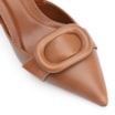 Scarpin Fivela Couro Marrom - imagem 7