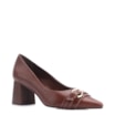 Scarpin Fivela Couro Marrom - imagem 1