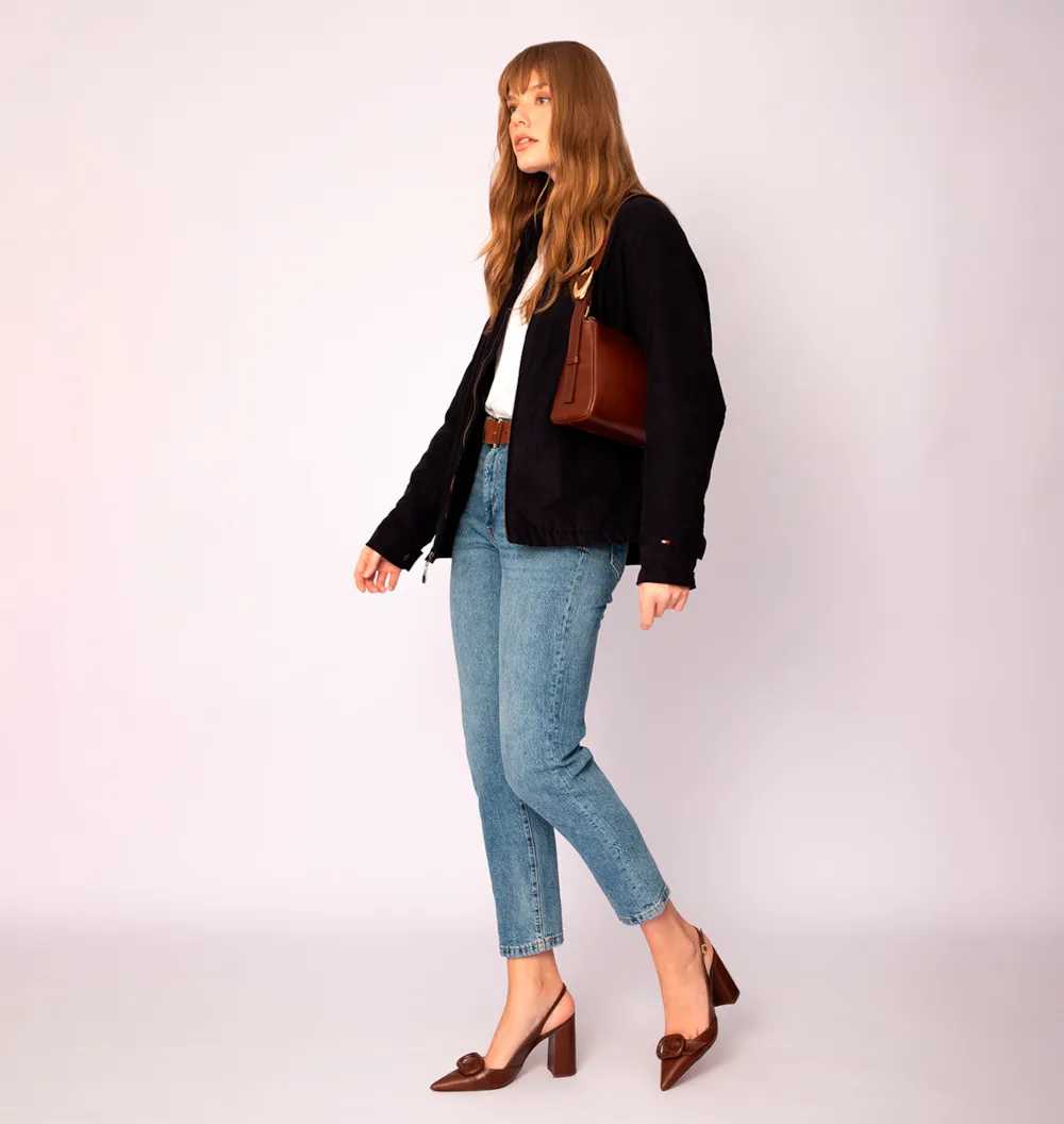 Scarpin Fivela Couro Marrom - imagem 8