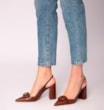 Scarpin Fivela Couro Marrom - imagem 2