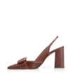 Scarpin Fivela Couro Marrom - imagem 5