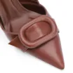 Scarpin Fivela Couro Marrom - imagem 7