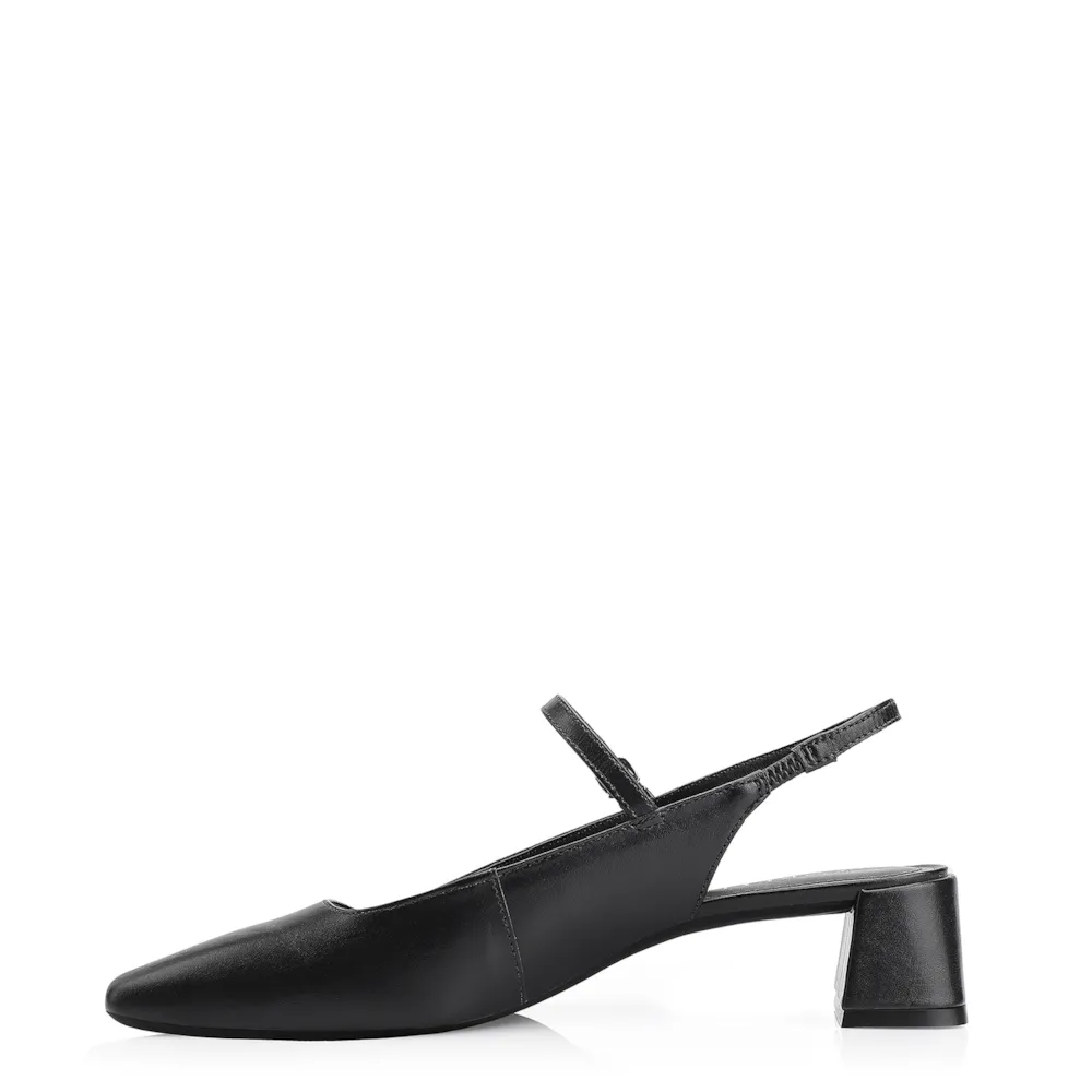 Scarpin Fivela Couro Preto - imagem 4