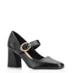 Scarpin Fivela Couro Preto - imagem 1