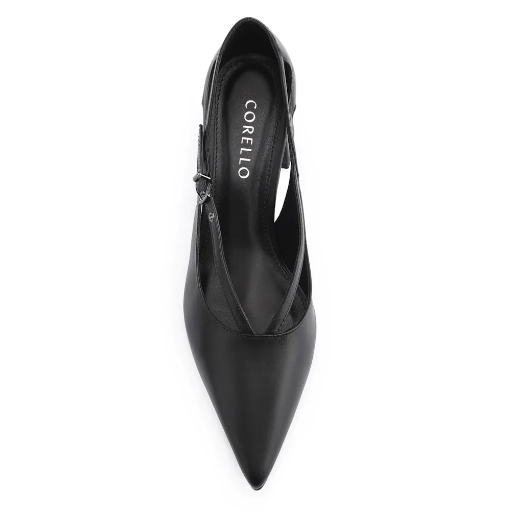 Scarpin Fivela Couro Preto - imagem 5