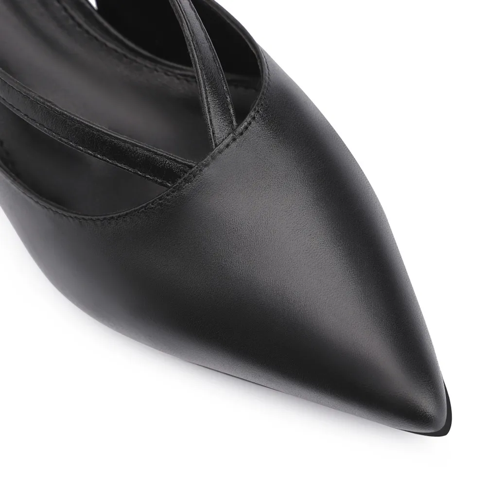 Scarpin Fivela Couro Preto - imagem 6