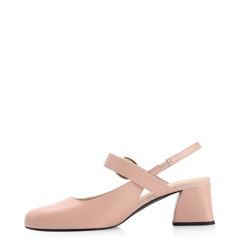 Scarpin Fivela Couro Rosa - imagem 5