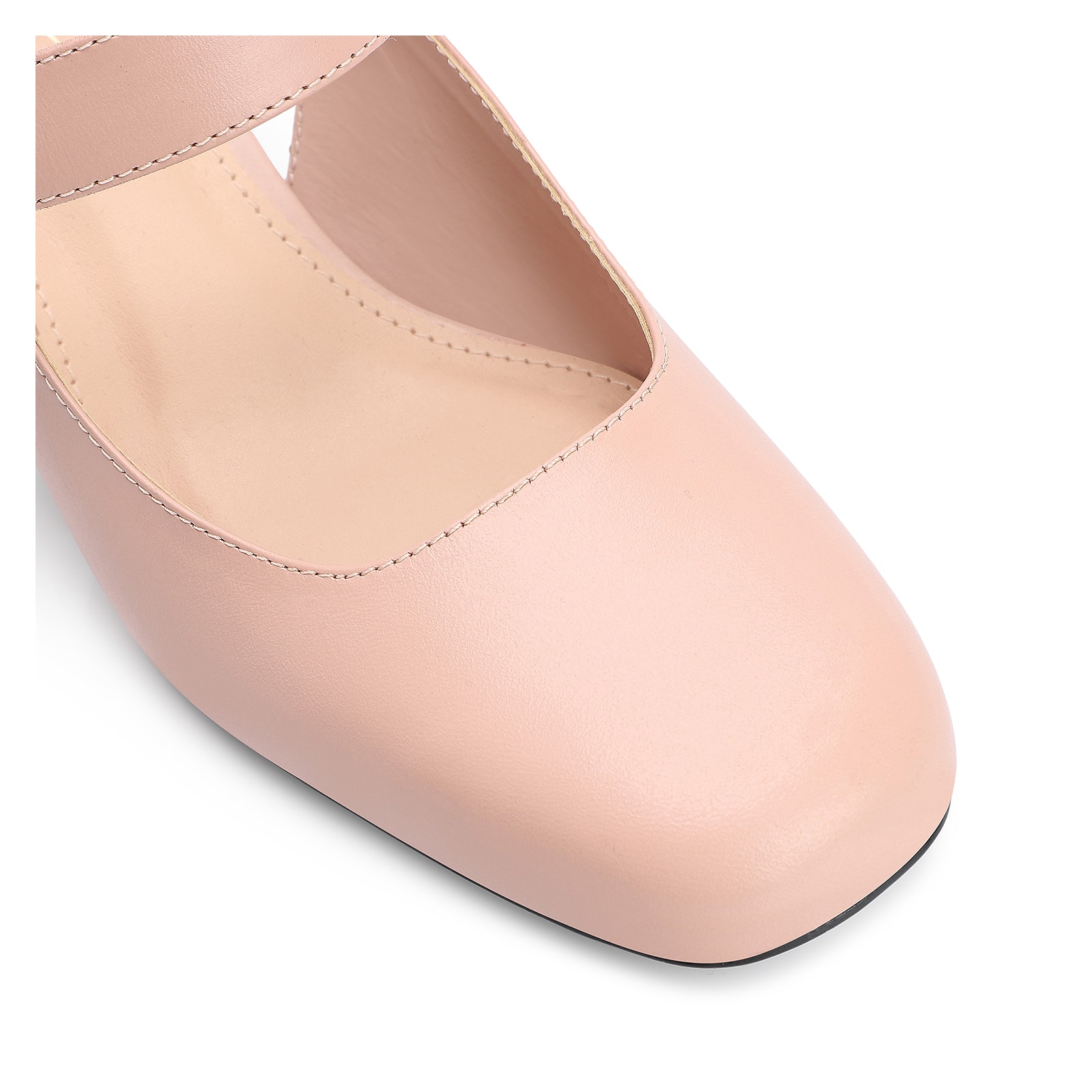 Scarpin Fivela Couro Rosa