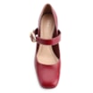 Scarpin Fivela Couro Vermelho Cereja - imagem 5