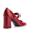 Scarpin Fivela Couro Vermelho Cereja - imagem 3