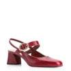 Scarpin Fivela Couro Vermelho Cereja - imagem 1