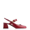 Scarpin Fivela Couro Vermelho Cereja - imagem 2