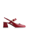 Scarpin Fivela Couro Vermelho Cereja - imagem 2
