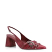 Scarpin Fivelas Couro Estonado Vermelho - imagem 1