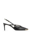 Scarpin Fivelas Couro Preto - imagem 2
